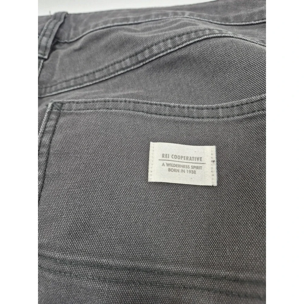 REI Co-op Women's Trailsmith Pants Utility Style Canvas Gray 14 Double Knee